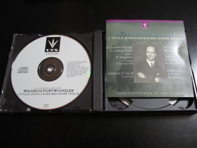 CD フルトヴェングラー ブラームス／Wilhelm Furtwaengler - Cycle Johannes Brahms Vol 8 (2枚組）_画像3