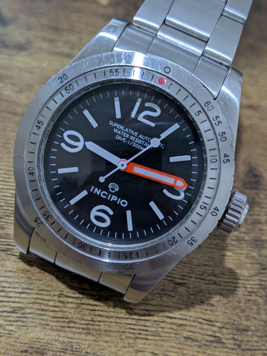 INCIPIO インキピオ SUPERLATIVE AUTOMATIC DIVE 1/300 回転ベゼル