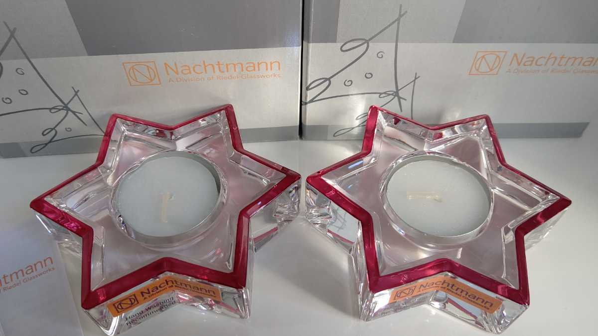 [ rare * rare * unused ]Nachtmannna is to man candle holder star shape 2 piece set 