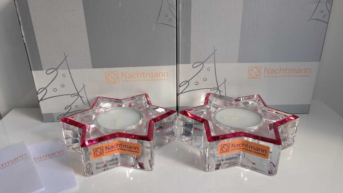 [ rare * rare * unused ]Nachtmannna is to man candle holder star shape 2 piece set 