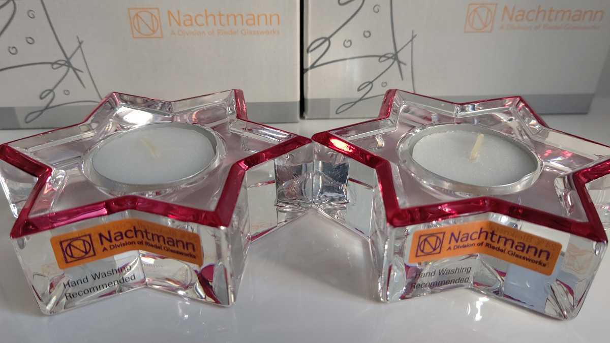 [ rare * rare * unused ]Nachtmannna is to man candle holder star shape 2 piece set 