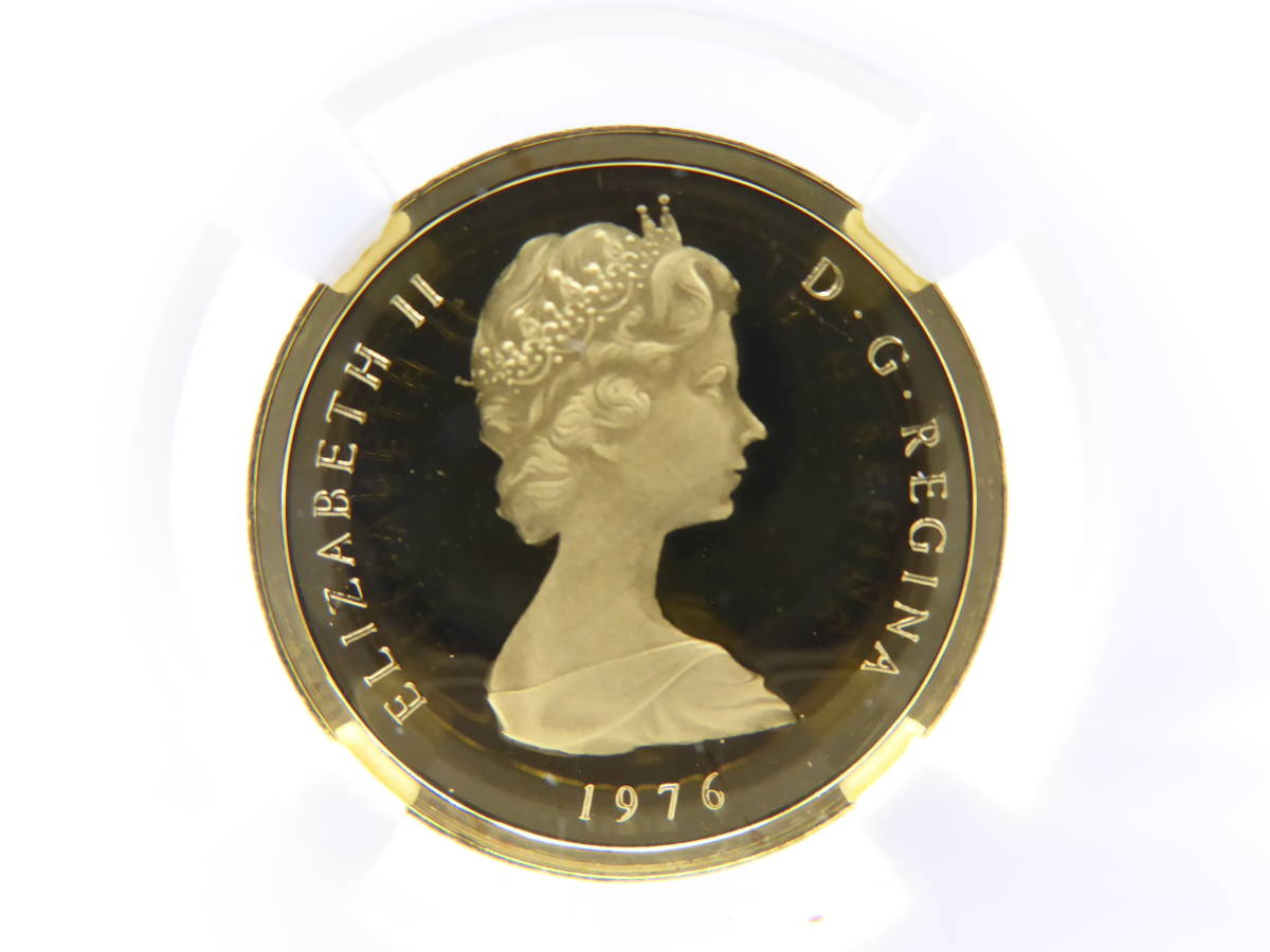 1976年 イギリス領 タークス・カイコス諸島 アメリカ建国200周年記念 50クラウン 金貨 PF68UC アンティークコイン 送料無料_画像2