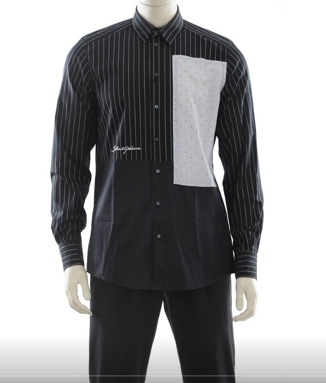 04☆男性用☆シャツ☆ドレスシャツ☆黒色☆DG☆Dolce&Gabbana ...