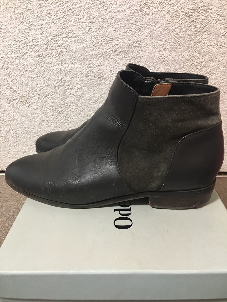  United Arrows *otetoeoti-ru* натуральная кожа * ботинки * серый *24.5cm