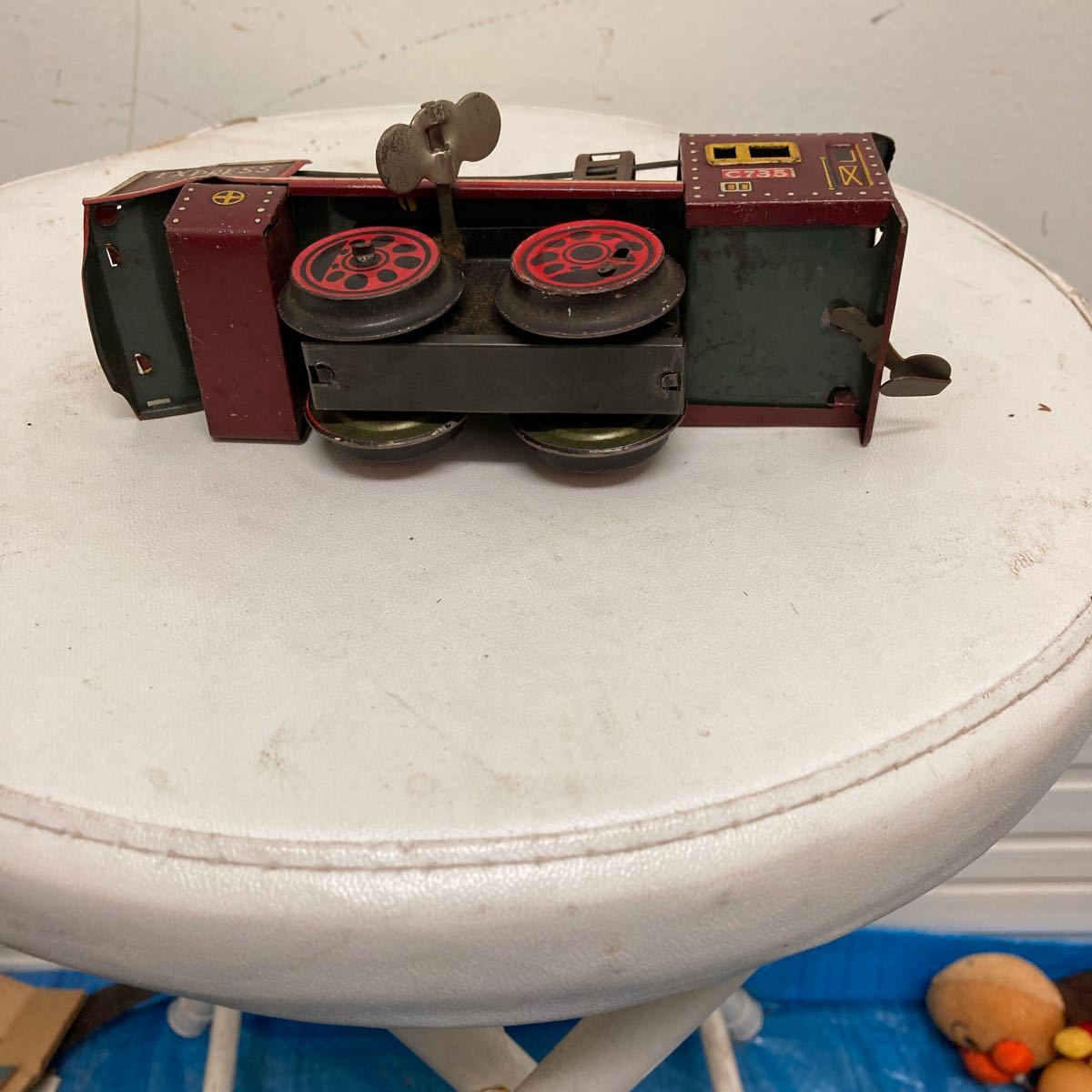 蒸気機関車　ブリキ　赤　玩具_画像8