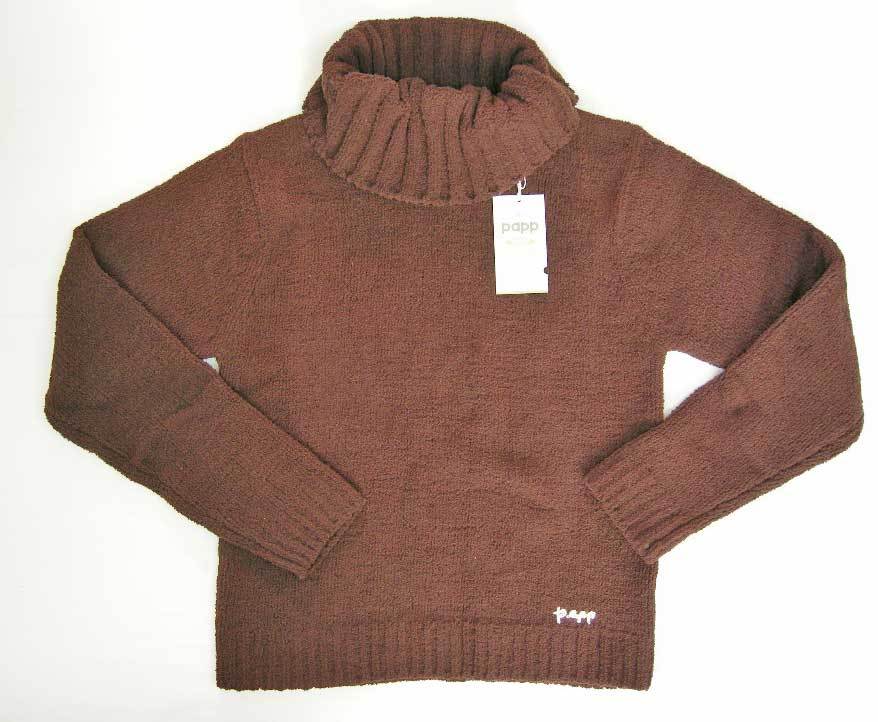 [90%OFF: не использовался товар ] PAPP Papp ta-toru свитер fwa Moco вязаный полиэстер материалы M размер Brown чай цвет 