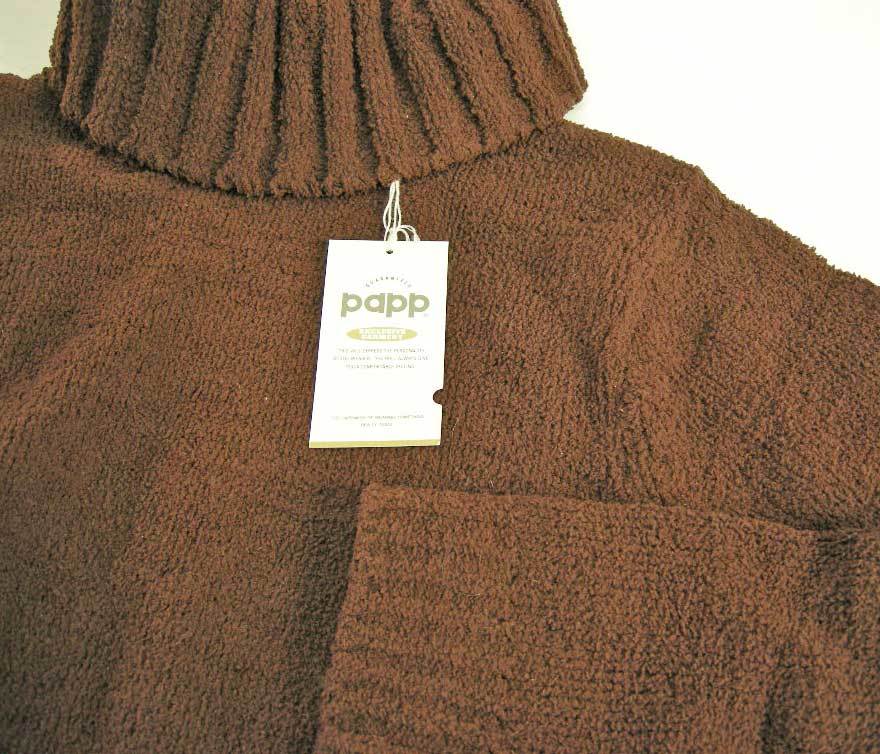 [90%OFF: не использовался товар ] PAPP Papp ta-toru свитер fwa Moco вязаный полиэстер материалы M размер Brown чай цвет 