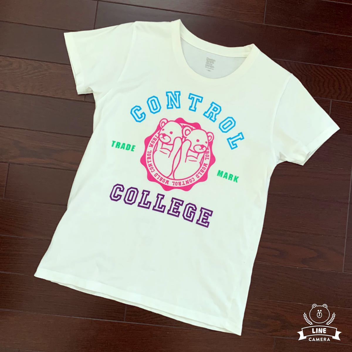 ★【美品】みんな大好き！《graniph》Tシャツ★双子のコントロールベア　SS グラニフ カレッジTシャツ_画像9