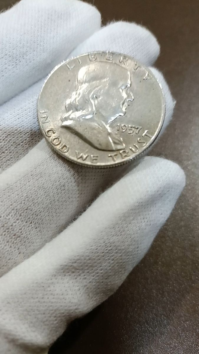 【中古長期保管品 希少品】 外国コイン フランクリン ハーフダラー 銀貨　USA アメリカ　趣味 コレクション