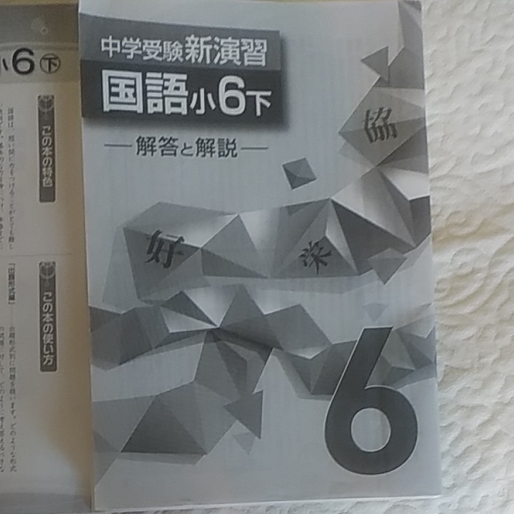 中学受験 新演習 国語小6下