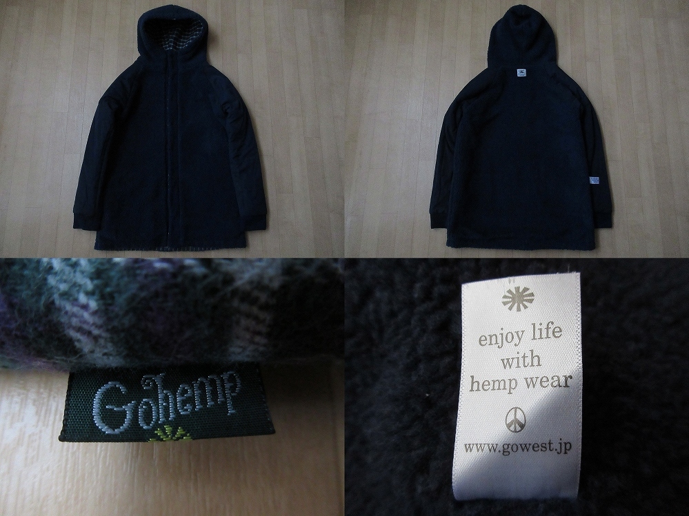 最も優遇 ゴーヘンプ LODGE ネル チェック柄 コットン ヘンプ COAT HOODY その他
