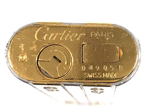 カルティエ ガスライター 喫煙具 サントス オーバル コンビ金具 約7×2.5cm 着火× Cartier_画像6