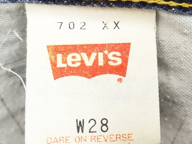 即決★日本製 リーバイス702XX★W28 ビンテージ復刻ジーンズ LEVIS メンズ 赤耳 ビッグE ボタンフライ シンチバック セルビッチ 検索:501XX