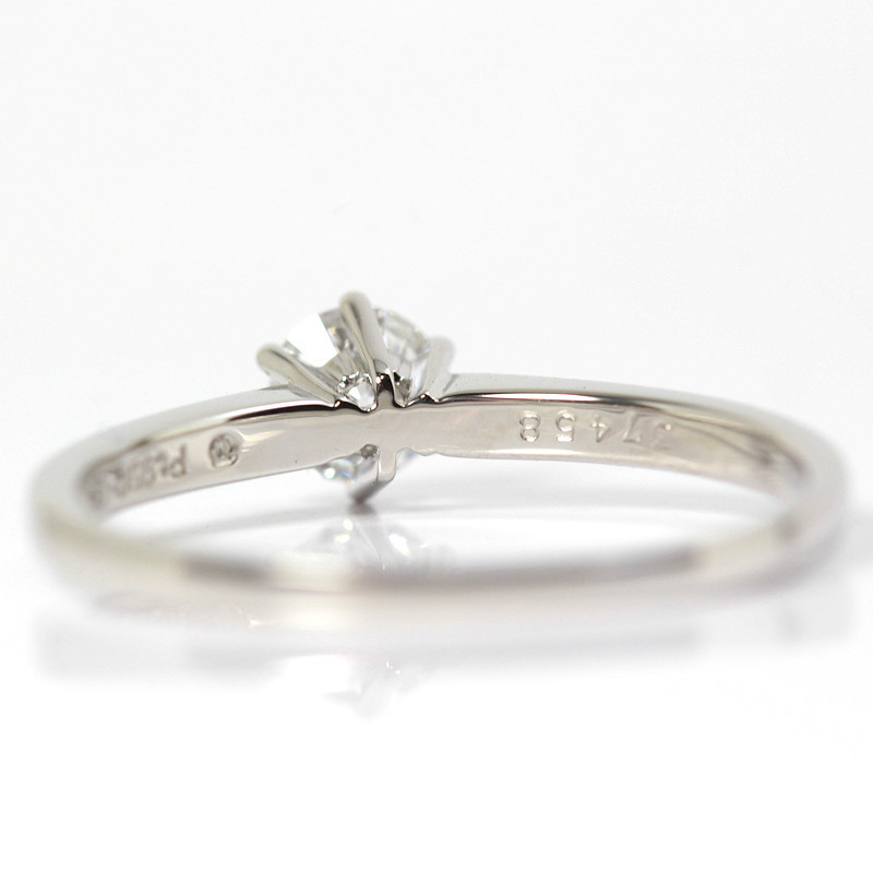  Mikimoto бриллиантовое кольцо 0.336ct D цвет VVS-1 Pt950 14 номер кольцо 15230