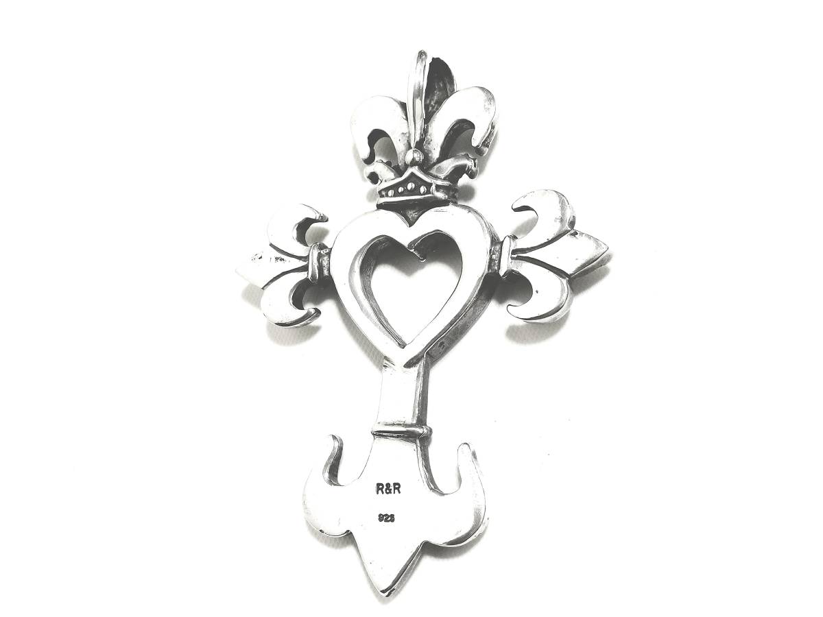 * genuine article regular goods Royal Order FDL Heart Cross Fred Lilly Heart Cross pendant top silver 925*