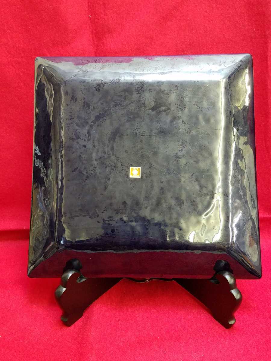 未使用 安藤七宝店 富嶽之図飾皿 青富士 幅約25.8㎝ 飾台付 皿たて プレートスタンド付 富士山 未使用 安藤七宝店 富嶽之図飾皿 青富士 幅約25.8㎝ 飾台付 皿たて プレートスタンド付 富士山