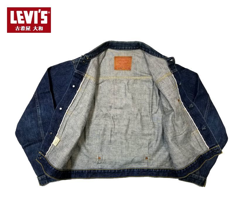 #古着屋大和 #復刻 #大戦モデル 1994年製 LEVI`S #リーバイス 71506 XX 1st ファースト #デニムジャケット #Gジャン 38 インディゴ ビッグE_画像2