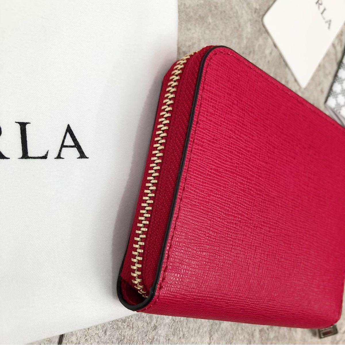 新品未使用 FURLA 二つ折り財布 ピンク コンパクトウォレット フルラ