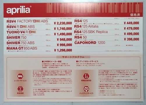 アプリリア　MOTORCYCLES 2013　総合カタログ　aprilia　RSV4 FACTORY　RSV4 R　TUONO V4 R　SHIVER750　管理№ 2356P_画像10