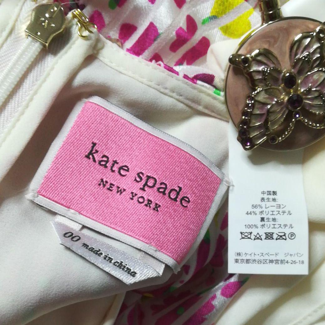 新品 送料無料 US00号/JP5号～7号ケイトスペード ニューヨーク Kate Spade NewYork フローラルプリントワンピース ピンク_画像10