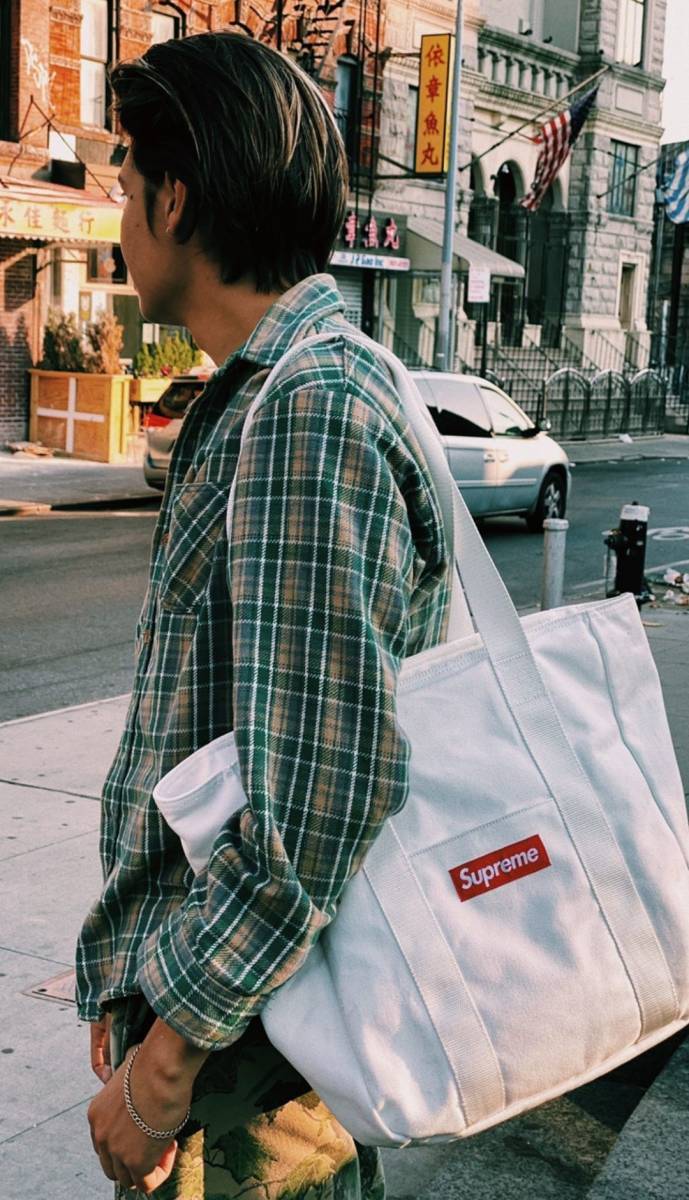 新品】Supreme canvas tote キャンバス トート バック トートバッグ
