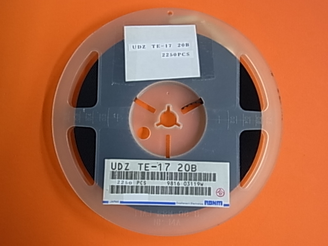 ローム チップツェナーダイオード 20V UDZ TE-17 20B 2,200個 ローム チップツェナーダイオード 20V UDZ TE-17 20B 2,200個
