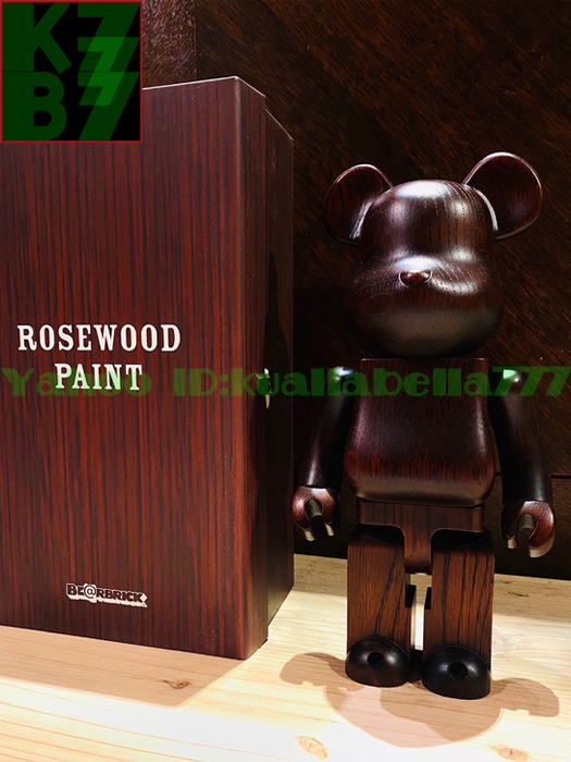 【玩具模型】Medicom Be@rbrick Rosewood Paint 400% Bearbrick メディコムベアブリックローズウッドカリモク★高さ28ｃｍ、正規品 H65 de56sKLBGHSTVWXZ-5314 キューブリック、ベアブリック