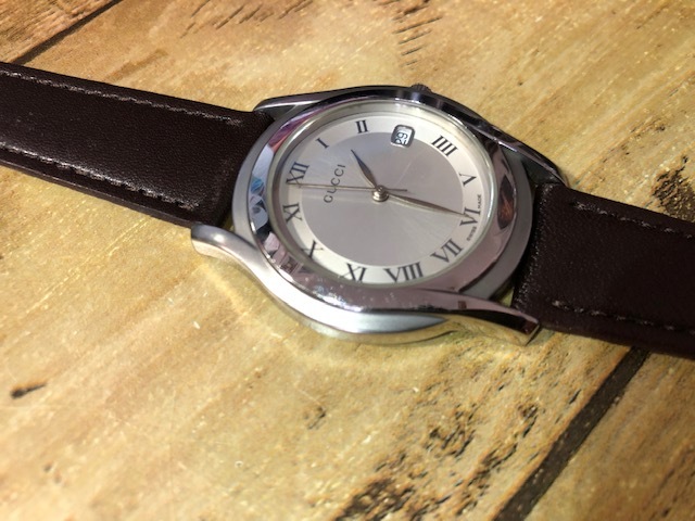 最旬トレンドパンツ AK1135 良好程度 レア ヴィンテージ GUCCI グッチ SWISS MADE 男性用
