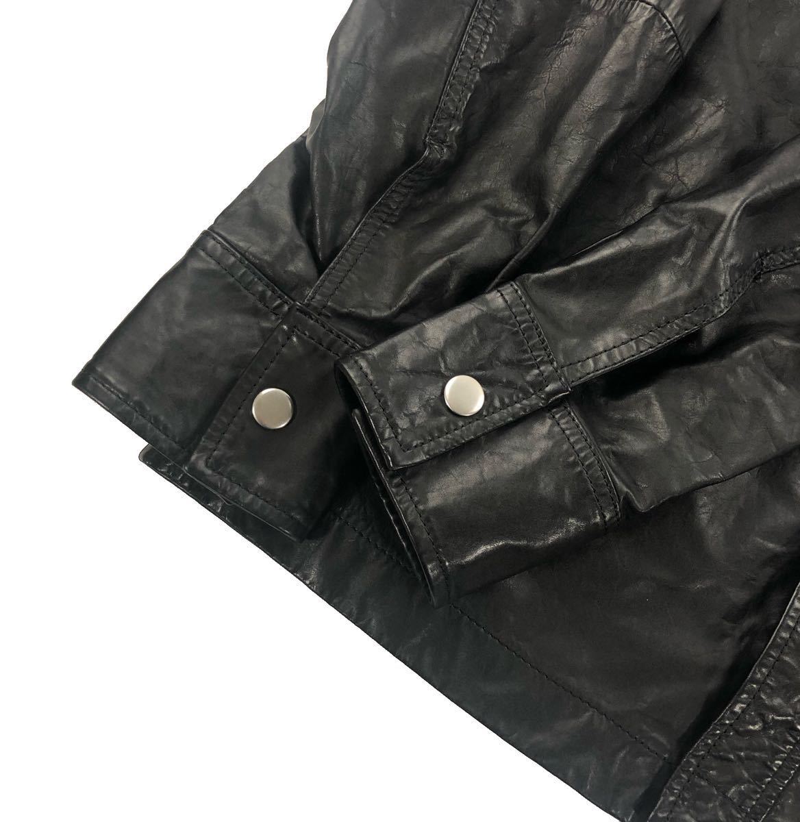 定価/107,800- 新品同様 極美品 DIESEL ディーゼル L-MALIK JACKET サイズS 2020AW レザーシャツ レザージャケット 正規店購入 タグ付き_画像5