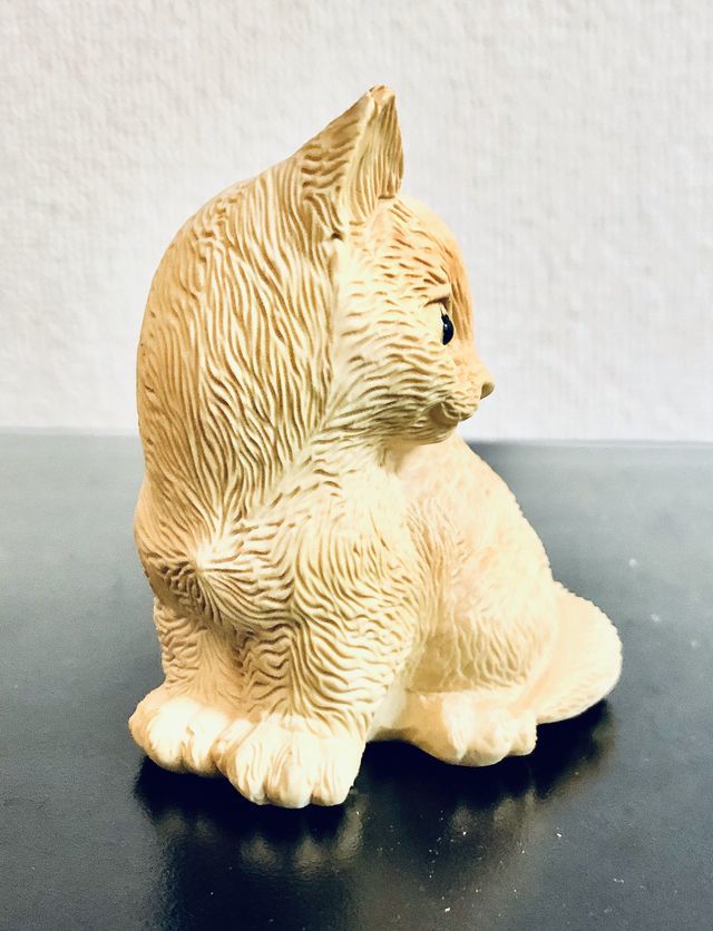 【柘植 木彫 動物】 ◆座る猫◆ ナチュラル/天然木製/手作り/ハンドメイド/細工彫刻/インテリア/プレゼント/縁起物_画像6