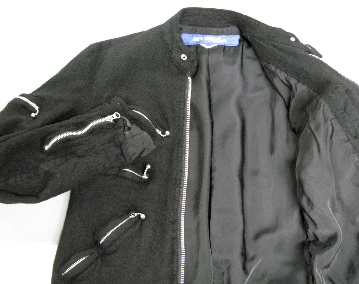  Junya man Comme des Garcons :.. blouson ( jacket Rider's JUNYA WATANABE COMME des GARCONS Fulling Wool Vintage Jacket