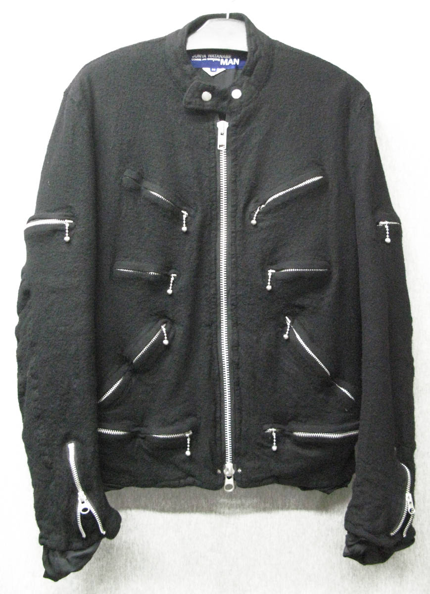 ジュンヤマン コムデギャルソン：縮絨 ブルゾン （ジャケット ライダース JUNYA WATANABE COMME des GARCONS Fulling Wool Vintage Jacket_画像1