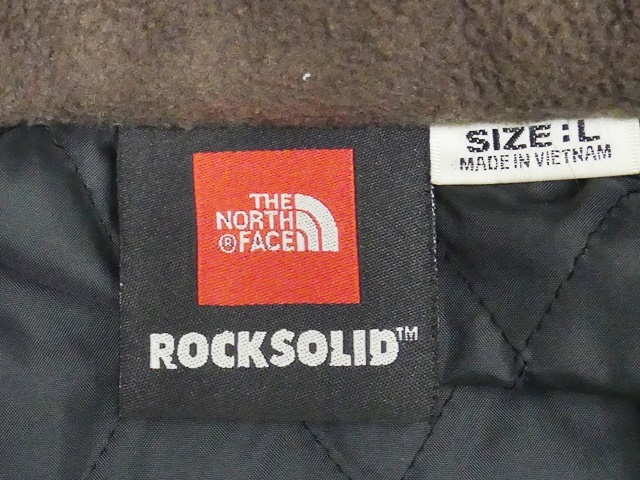 即決★THE NORTH FACE★メンズL フリース ノースフェイス 茶 グレー ROCKSOLID 90's ジャケット アウトドア 登山 キャンプ ブルゾン_画像5