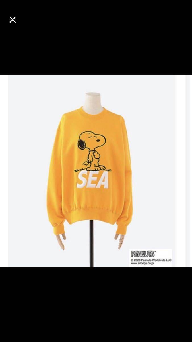 【新品タグ付き】20AW 21 新作 新品 WIND AND SEA ウィンダンシー PEANUTS WDS SNOOPY CREW SWEAT スウェット トレーナー スヌーピー 黄色