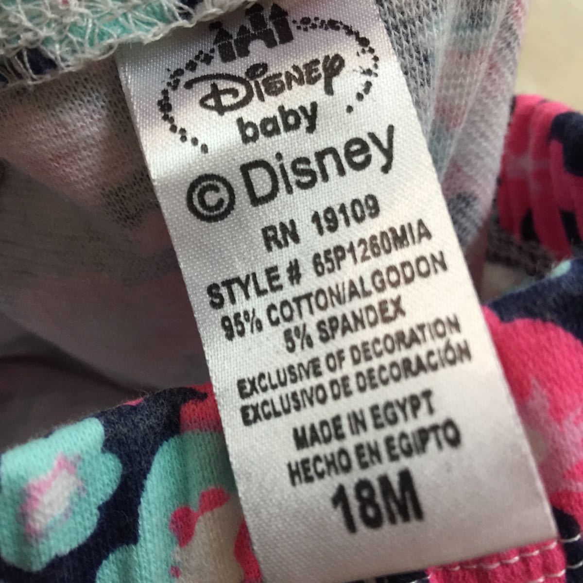 送料無料★美品★Disney baby ディズニーベビー★ゴムパンツ 総柄 花柄★女の子 18M 80㎝#21105sao_画像3