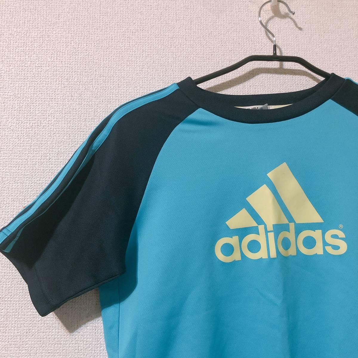 adidas アディダス Tシャツ メンズ 男の子 ブルー 青_画像1