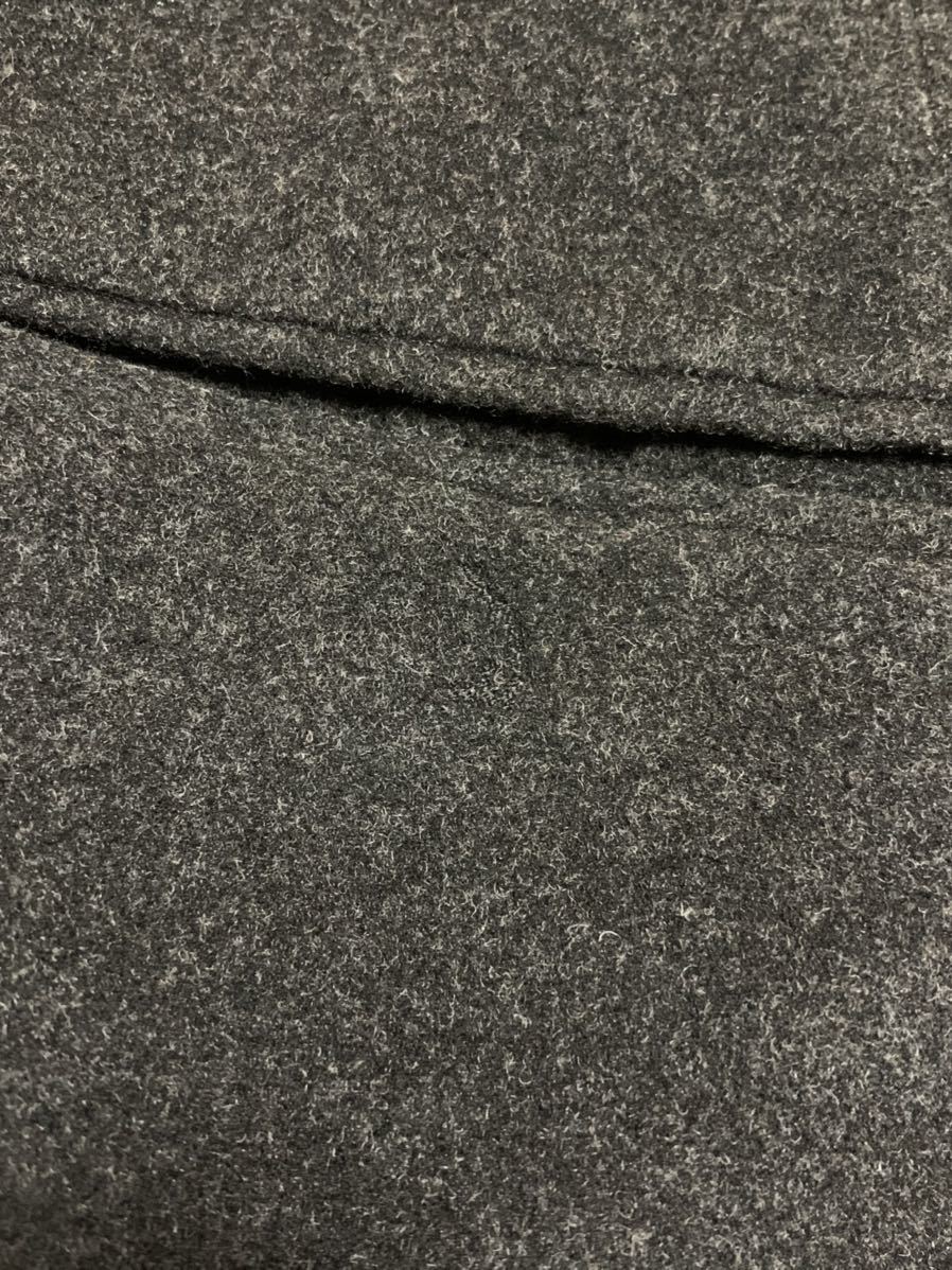 日本製ダーバン毛チェスターコート(Lサイズ)薄い黒系(チャコールグレー)_画像5