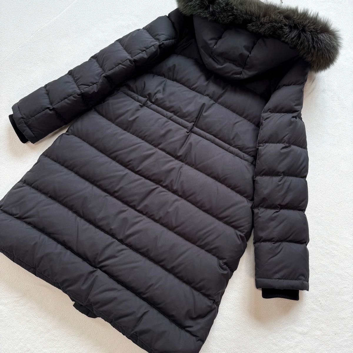 極美品・名作・38】イエナ タフタ ロング ダウンコート フォックス