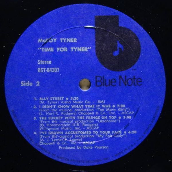 カンパニースリーヴ付き、シュリンク残り、VAN GELDER刻印あり◆McCoy Tyner - Time For Tyner◆Duke Pearson◆Blue Note / BST-84307_画像4