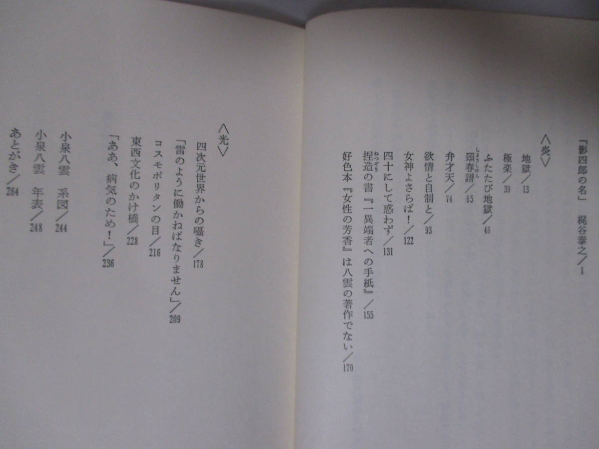 【炎と光の人・小泉八雲】西野影四郎著　1979年12月／講談社刊（★捏造の書『一異端者への手紙』、他／小泉八雲系図・小泉八雲年表あり。）_画像9