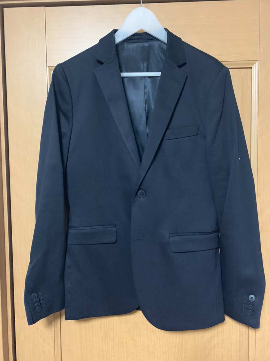 即決 美品 H&M スリムフィット ジャケット サイズ46 SLIM FIT ブレザー ブルー ネイビー H & M スーツ エイチアンドエム