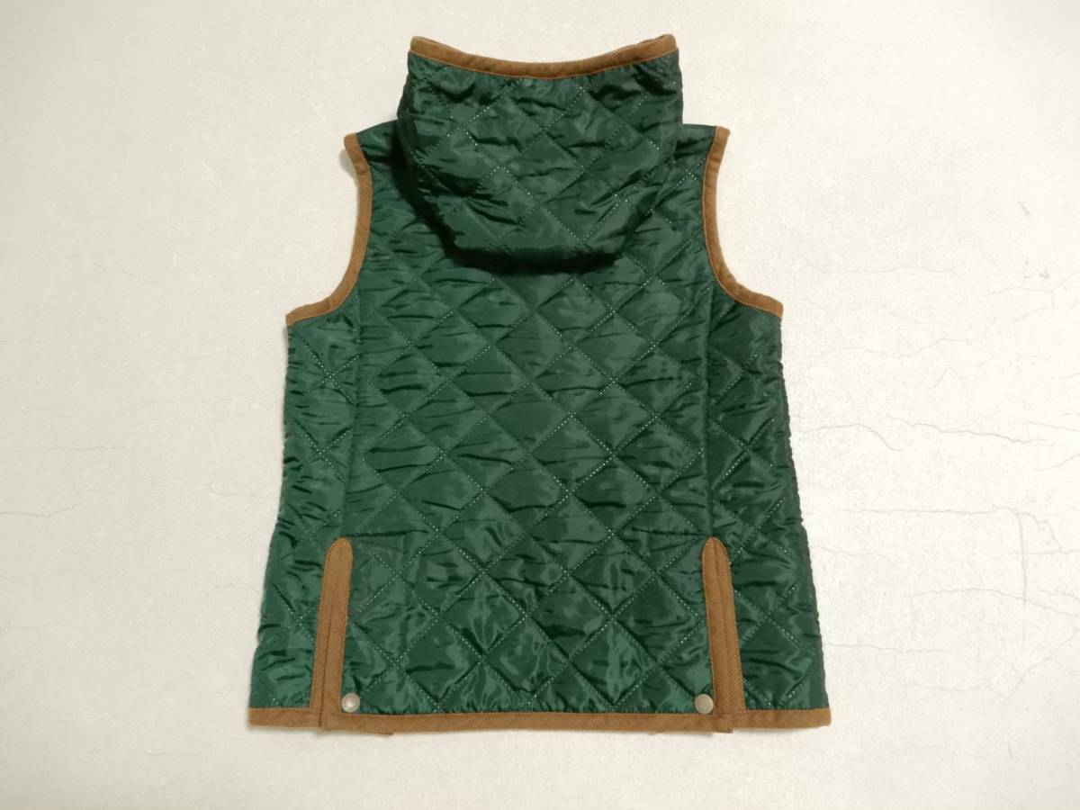 [ free shipping ] smock shop :SMOCK SHOP! green quilt . lining is Brown : fleece & piping : the best * size S