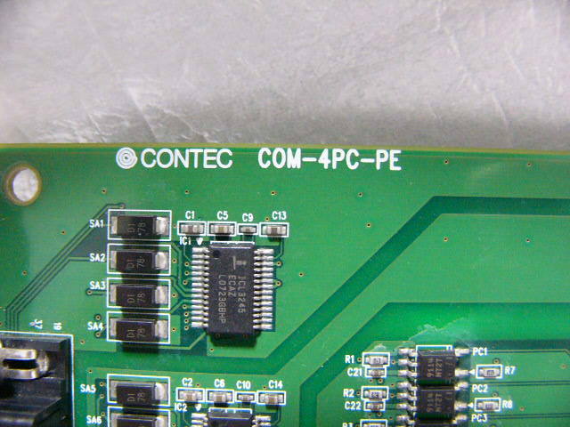 ★動作保証★ CONTEC COM-4PC-PE シリアル通信 PCI Expressボード RS-232C 4ch/絶縁・耐サージ_画像2