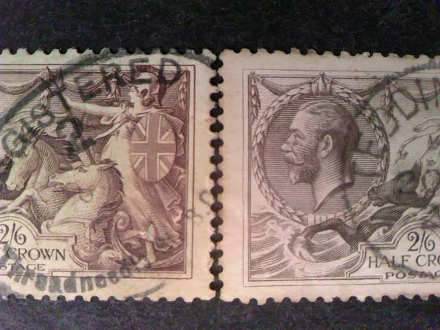 イギリス　 K.G.Ⅴ,Britannia 1913~9 sc♯173,179