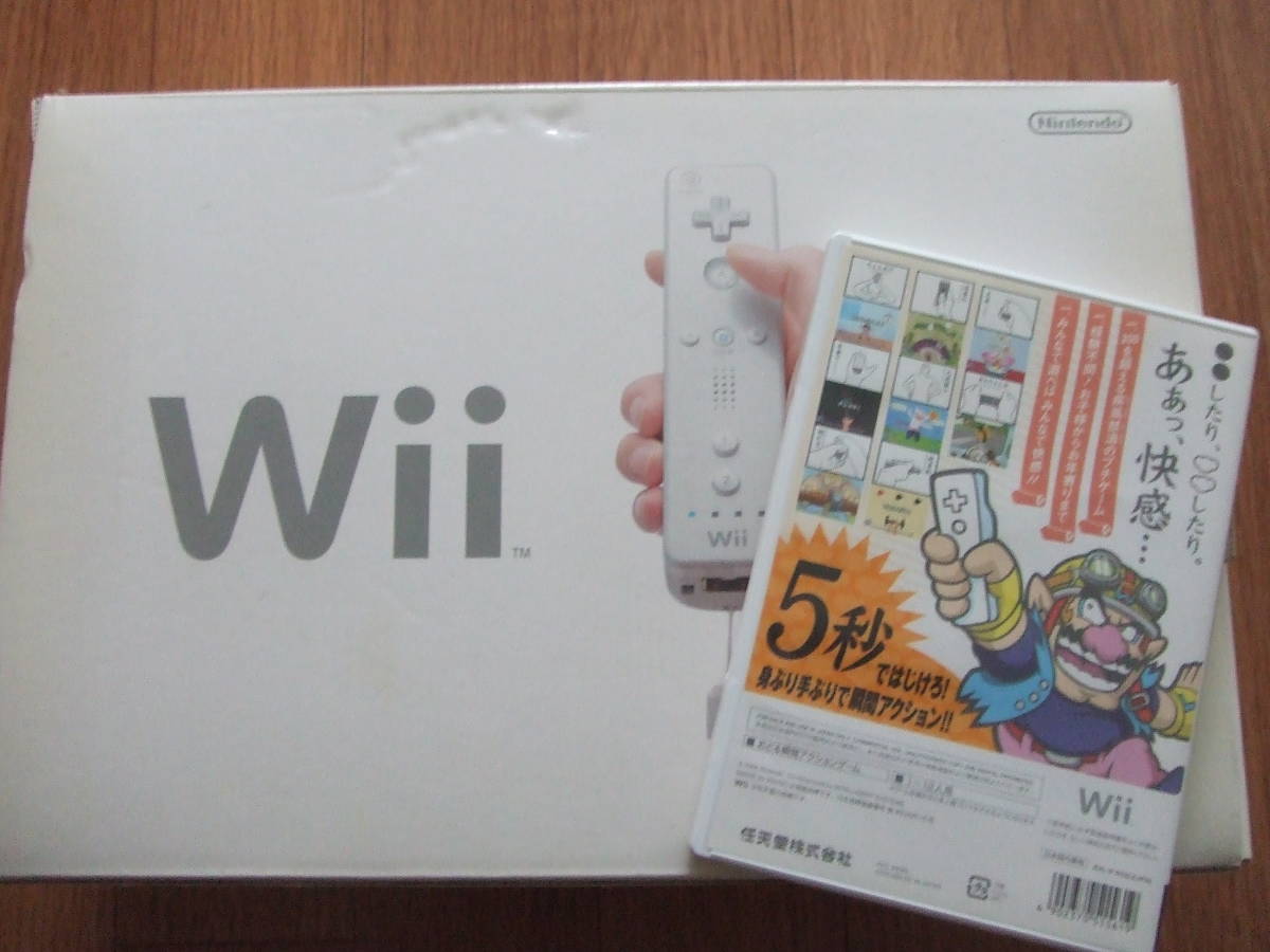 Nintendo 任天堂 Wii本体(白)　メードインワリオおどる　セット 付属品 元箱有　動作確認済み