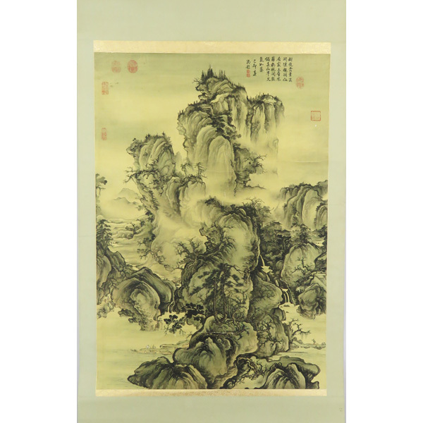 真作/田能村直入/新年旭日画賛/新年河/旭日山水図/祝掛軸/正月 真作/田能村直入/新年旭日画賛/新年河/旭日山水図/祝掛軸/正月