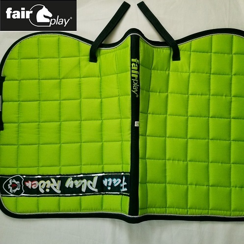 FairPlayfea Play saddle pad number lime horse riding horsemanship 