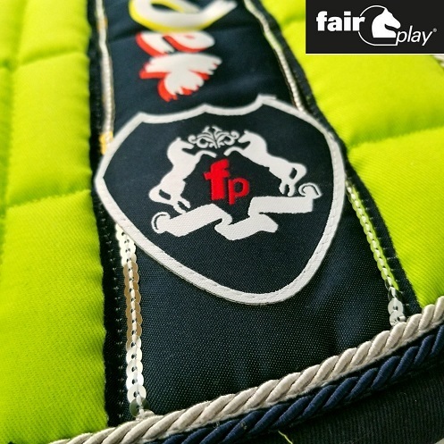 FairPlayfea Play saddle pad number lime horse riding horsemanship 