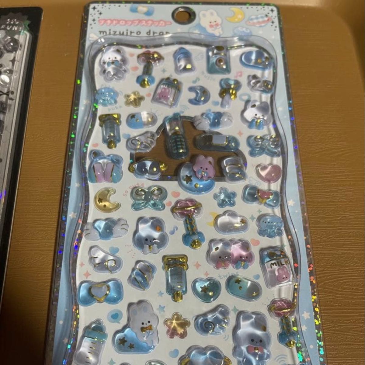 ボンボンドロップシール シールセット 黒透明＆カラフル2点セット