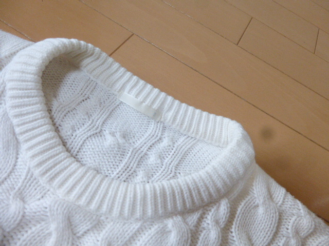ＧＵ/ ジーユー◆セーター◆ホワイト無地◆Ｓ_画像3